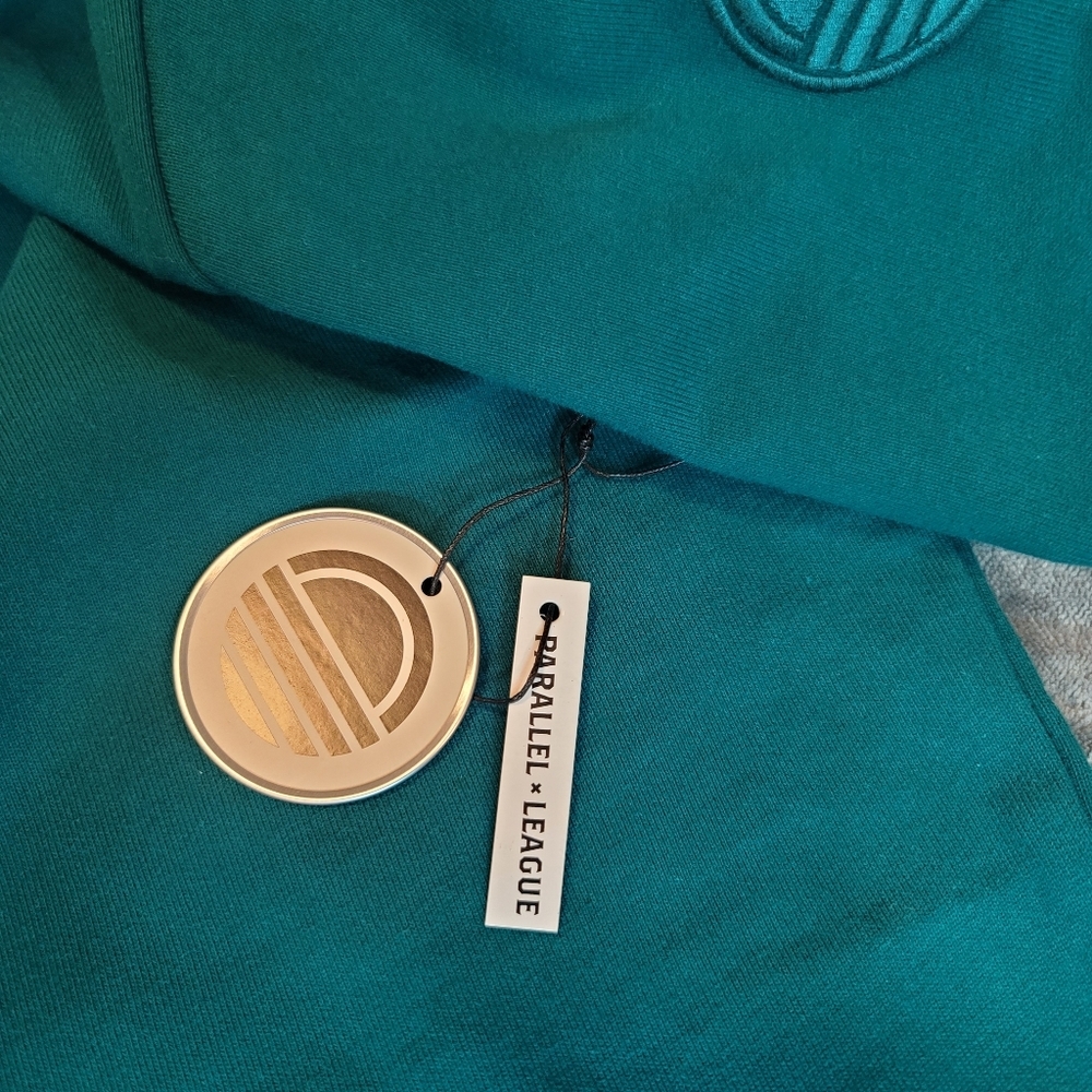 PARALLEL X LEAGUE CRUZ HOODIE -EMERALD KANGAROO POCKET MEN'S SIZE SM, MED. & LRG - Picture 12 of 13